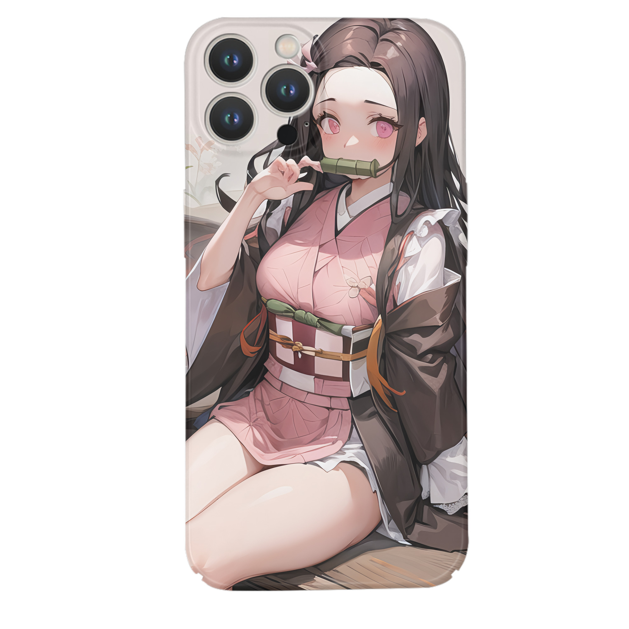 （画像用） 鬼滅の刃（きめつのやいば）竈門 禰󠄀豆子／かまど ねずこ Kamado Nezuko 【iPhone 14シリーズ対応】ハードケース